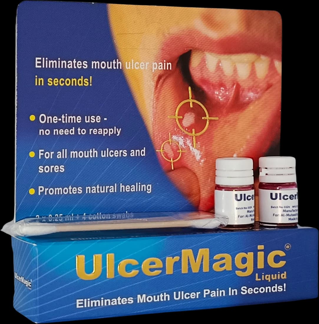 UlcerMagic Liquid pack with two small bottles, 2 × 0.25 ml